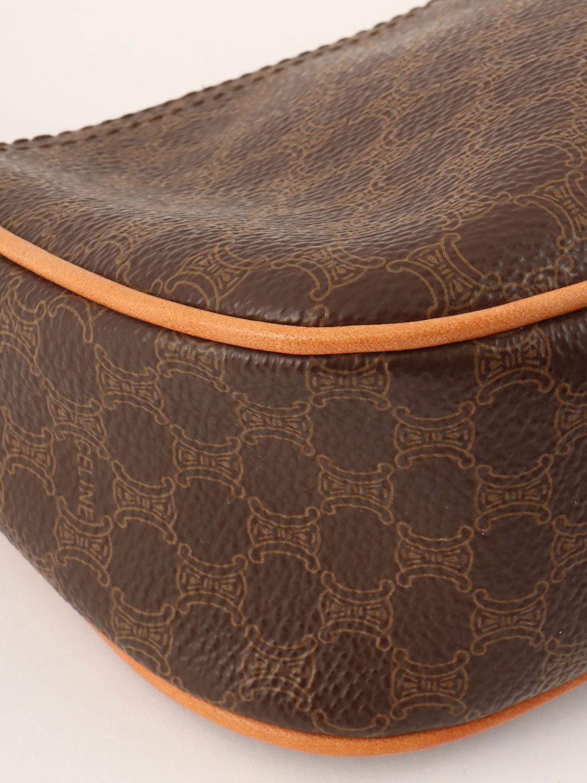 Brown Macadam Pattern Handbag