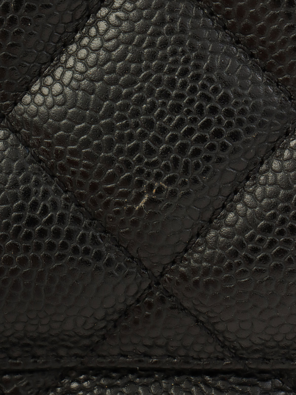 约 2000 年 Caviar Skin CC Mark Stitch 复刻版手提包 黑色