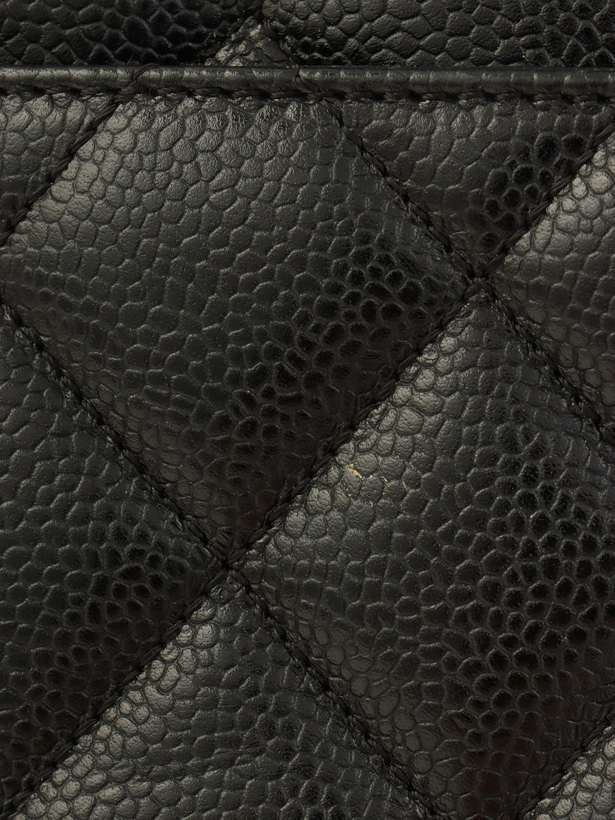 约 2000 年 Caviar Skin CC Mark Stitch 复刻版手提包 黑色