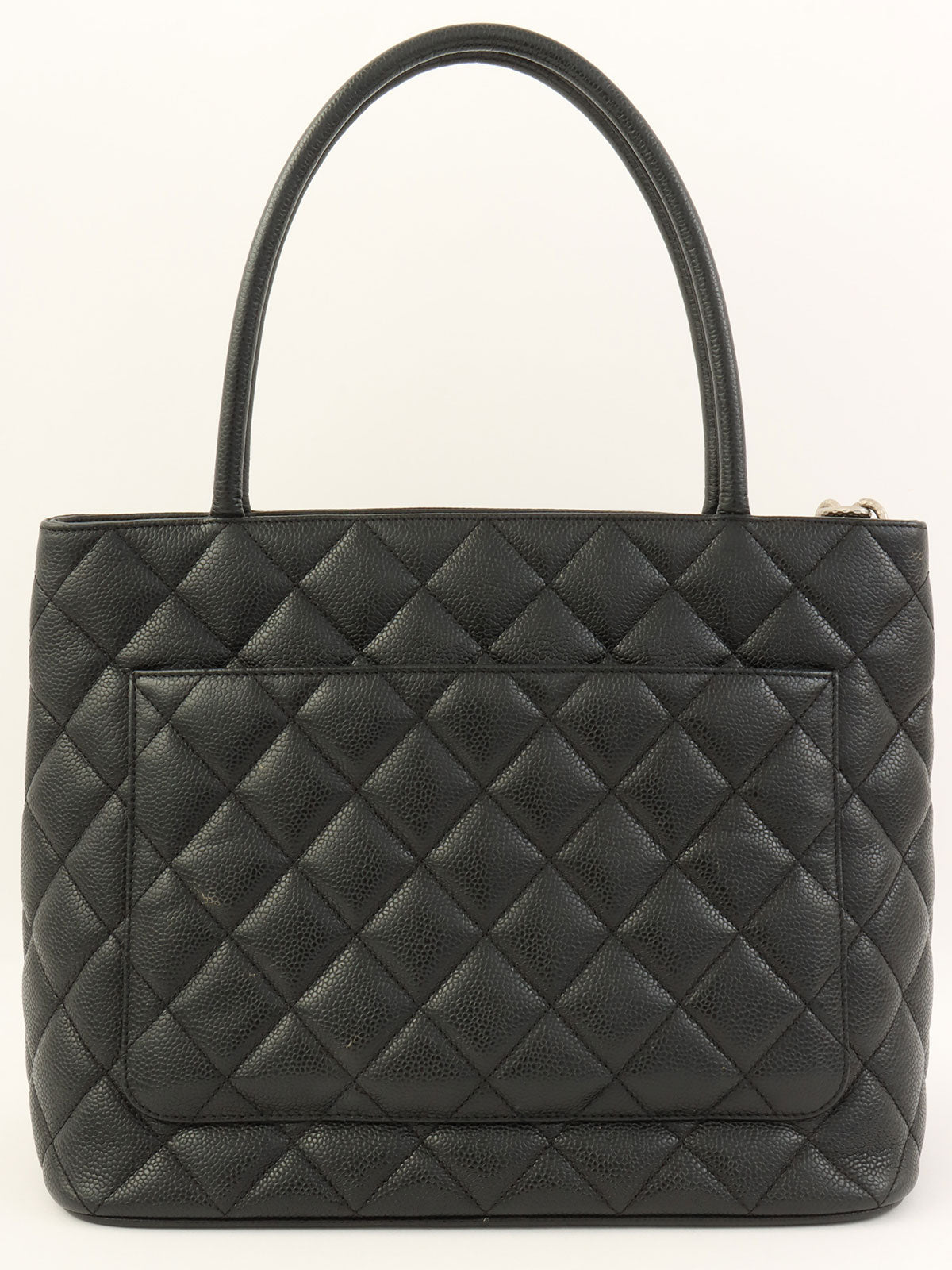 约 2000 年 Caviar Skin CC Mark Stitch 复刻版手提包 黑色