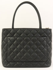 约 2000 年 Caviar Skin CC Mark Stitch 复刻版手提包 黑色