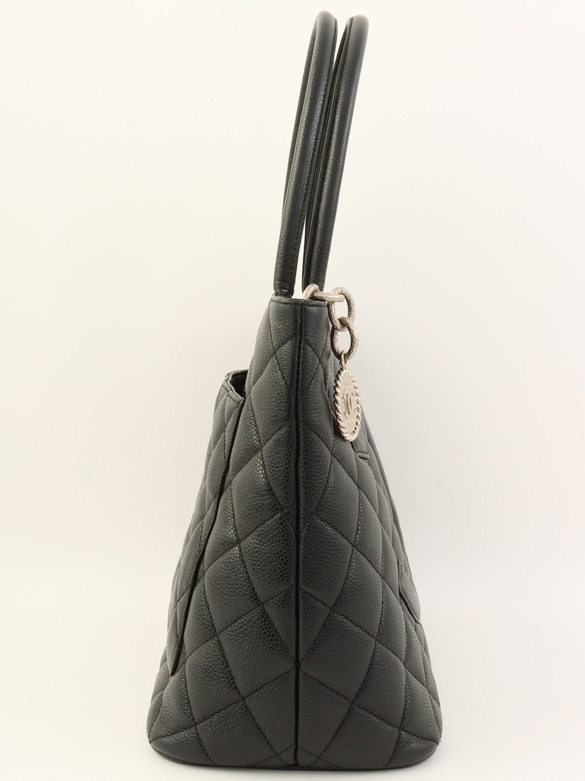 约 2000 年 Caviar Skin CC Mark Stitch 复刻版手提包 黑色