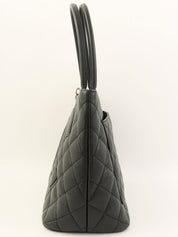 约 2000 年 Caviar Skin CC Mark Stitch 复刻版手提包 黑色