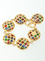 グリポワ6マトラッセボールブレスレット ゴールド/マルチ