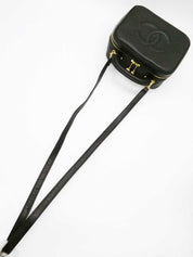 1997年頃製 キャビアスキンCCマーク2wayバニティバッグ ブラック