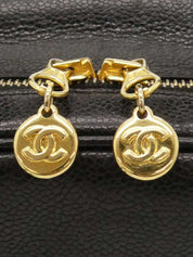 1997年頃製 キャビアスキンCCマーク2wayバニティバッグ ブラック