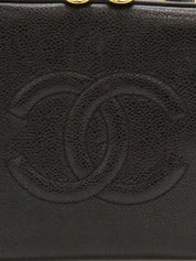 1997年頃製 キャビアスキンCCマーク2wayバニティバッグ ブラック