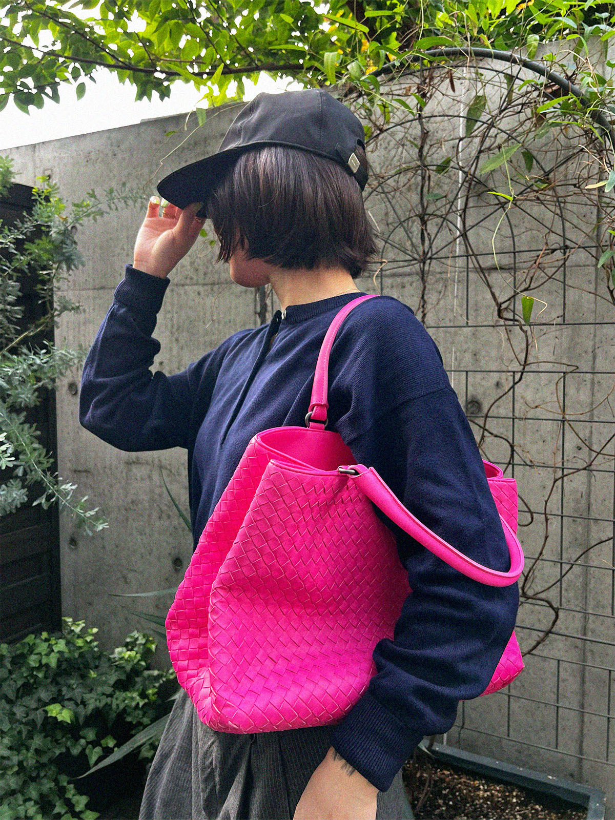 Pink Intrecciato Handbag