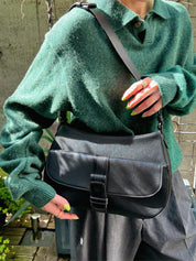 アナグラムエンボスワンショルダーバッグ ブラック