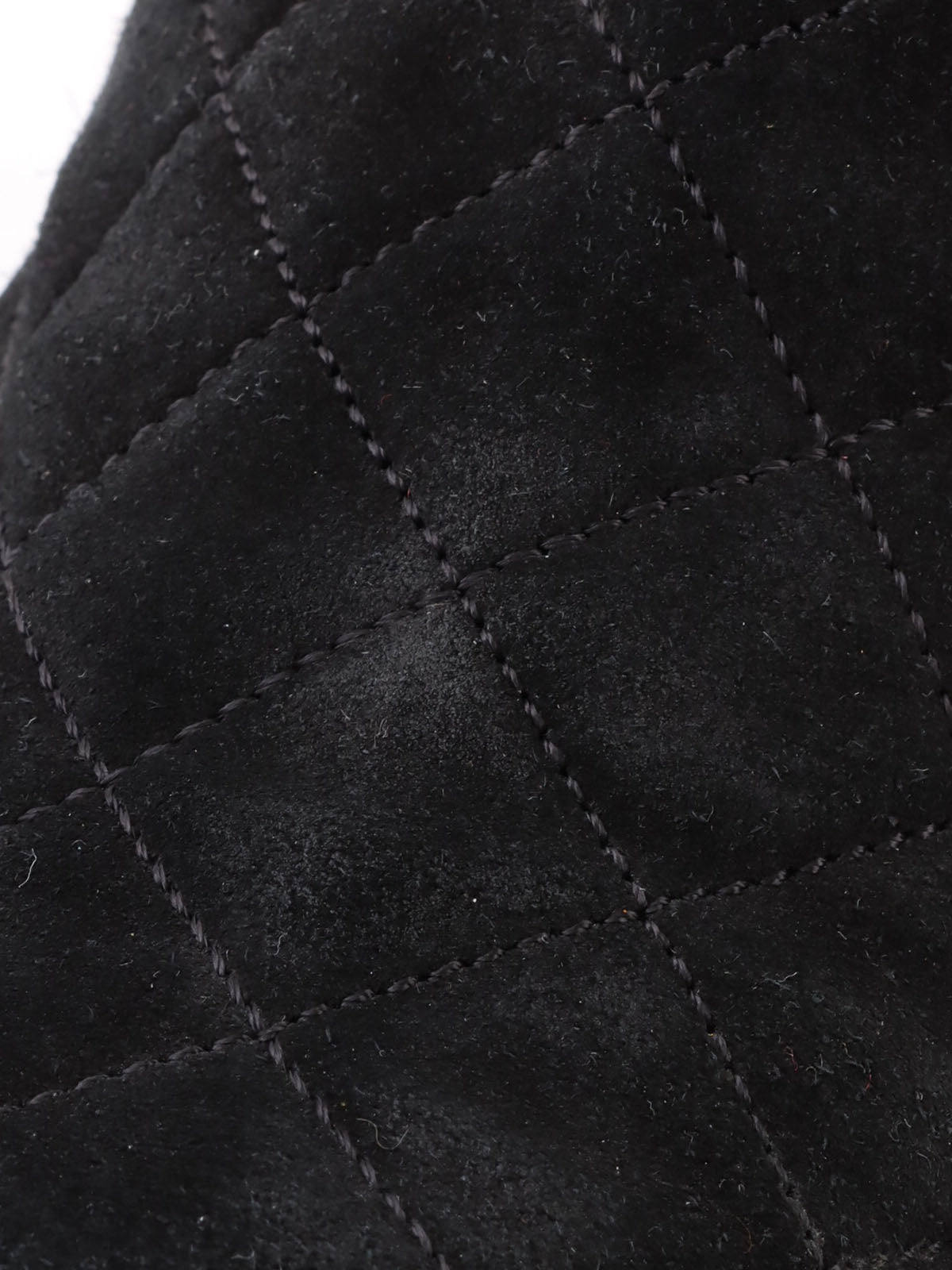 Double-zip short boots in black/beige