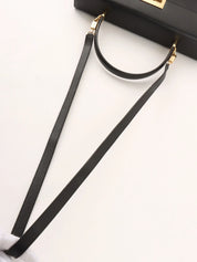 サフィアーノガンチーニプレート2wayバッグ ブラック