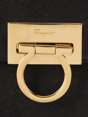 サフィアーノガンチーニプレート2wayバッグ ブラック