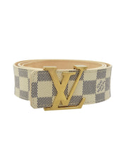 Damier Azur Centurion Belt White
