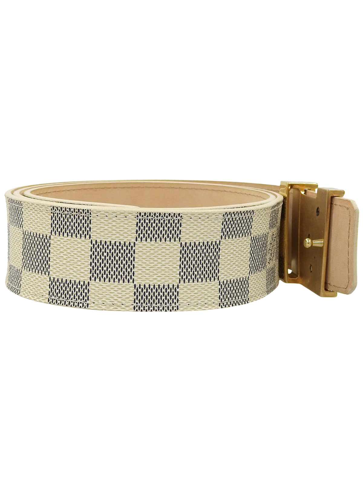 Damier Azur Centurion Belt White