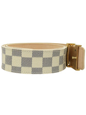 Damier Azur Centurion Belt White
