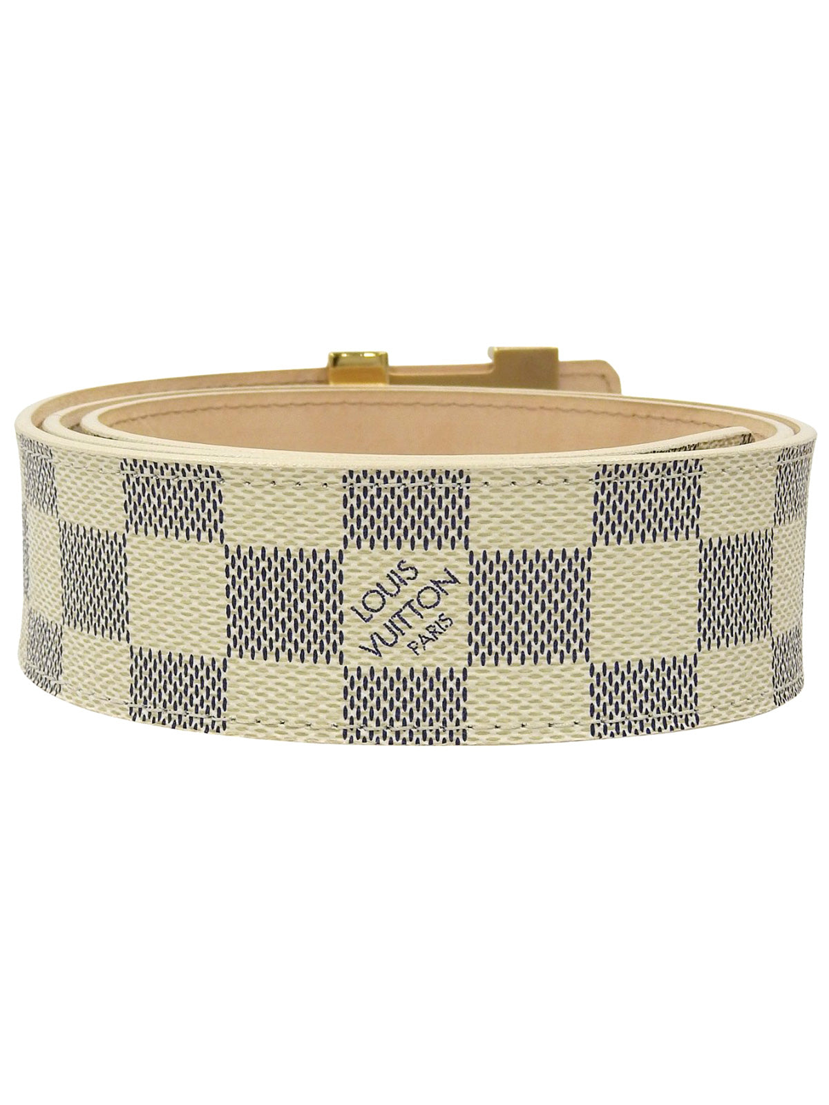 Damier Azur Centurion Belt White