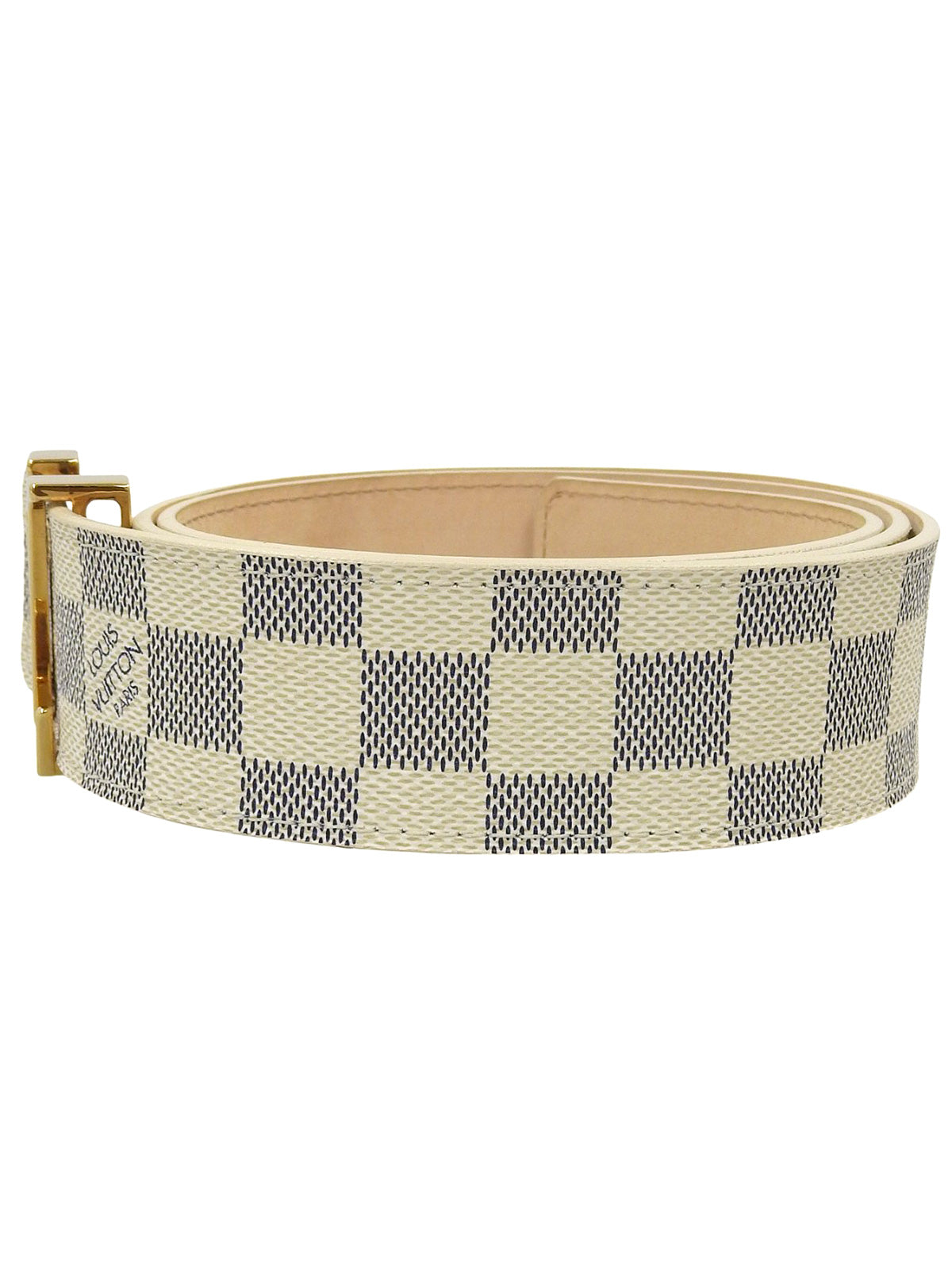 Damier Azur Centurion Belt White