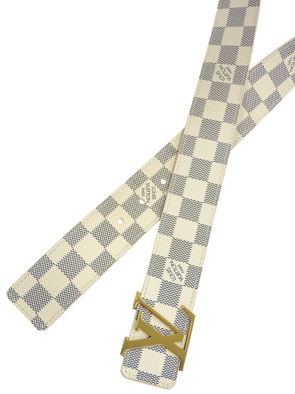 Damier Azur Centurion Belt White