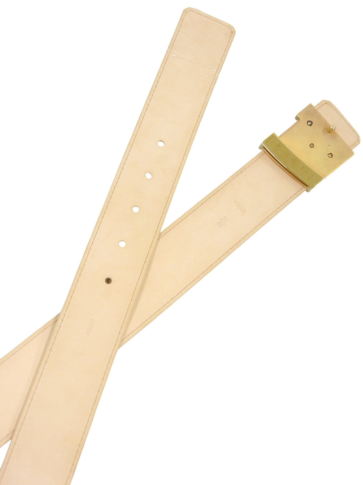 ダミエアズールサンチュールベルト　ホワイト