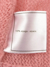 2007 羊驼水钻 CC 标志针织开衫，粉色