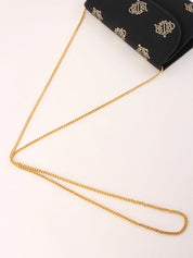 ロゴエンブレムチェーンバッグ　ブラック