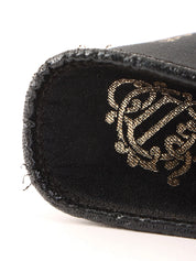Logo Emblem Chain Bag in Black