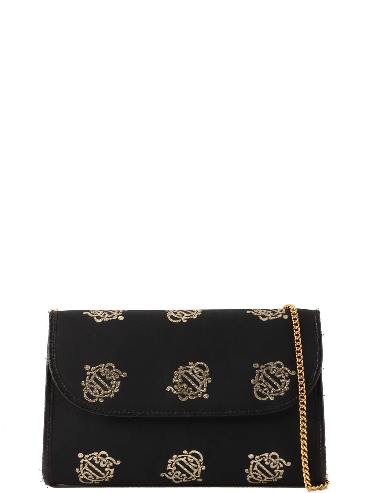 ロゴエンブレムチェーンバッグ　ブラック