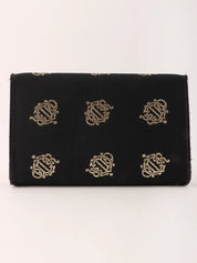 Logo Emblem Chain Bag in Black