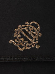 Logo Emblem Chain Bag in Black
