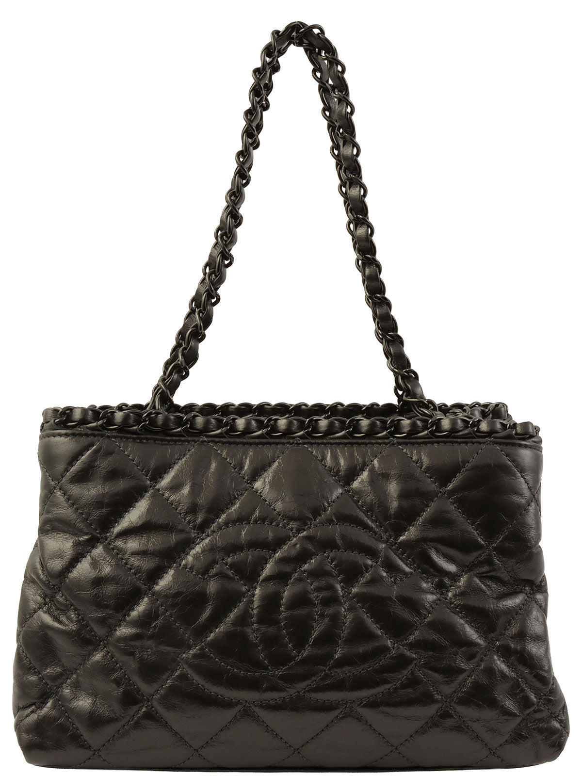 2010年頃製 チェーンミートートバッグ メタリックグレー