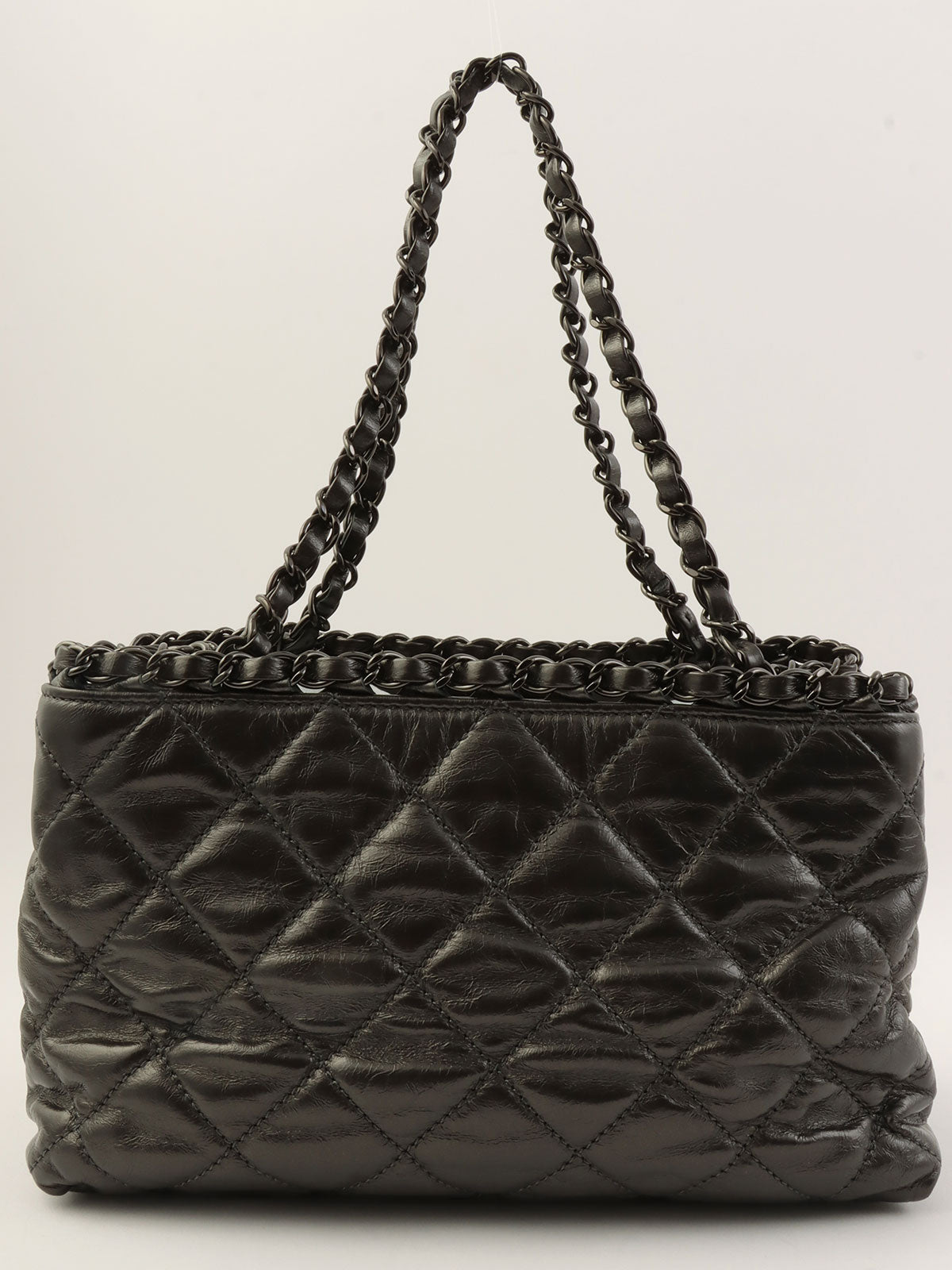 2010年頃製 チェーンミートートバッグ メタリックグレー