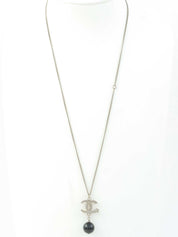 2013年製 CCマークスウィングビーズネックレス シルバー/ブラック