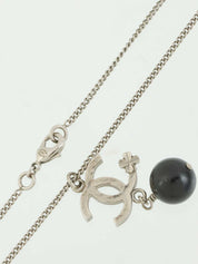 2013年製 CCマークスウィングビーズネックレス シルバー/ブラック