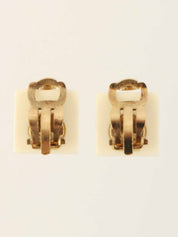 2003年製　スクエアCCマークイヤリング　ゴールド/アイボリー