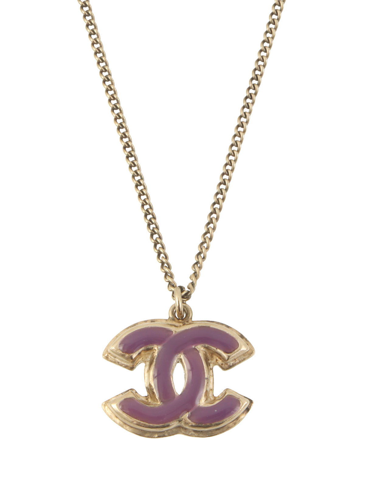 2008 CC Mark Necklace Gold/Purple