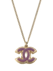 2008 CC Mark Necklace Gold/Purple