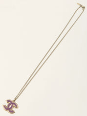 2008 CC 标志项链 金/紫色