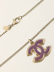 2008 CC Mark Necklace Gold/Purple