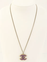 2008 CC Mark Necklace Gold/Purple