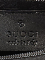 Denim logo plate Sherry line handbag in black
