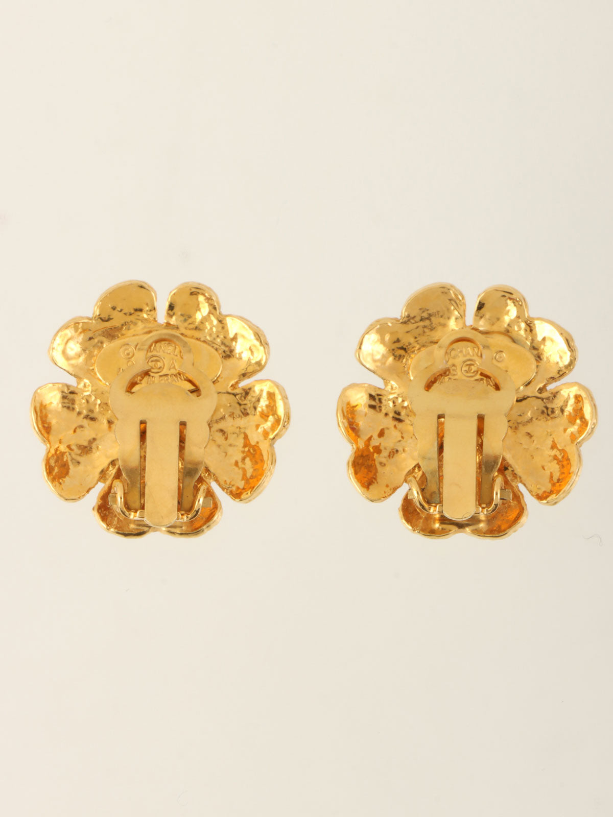 1993 Pearl Camellia Earrings Gold
