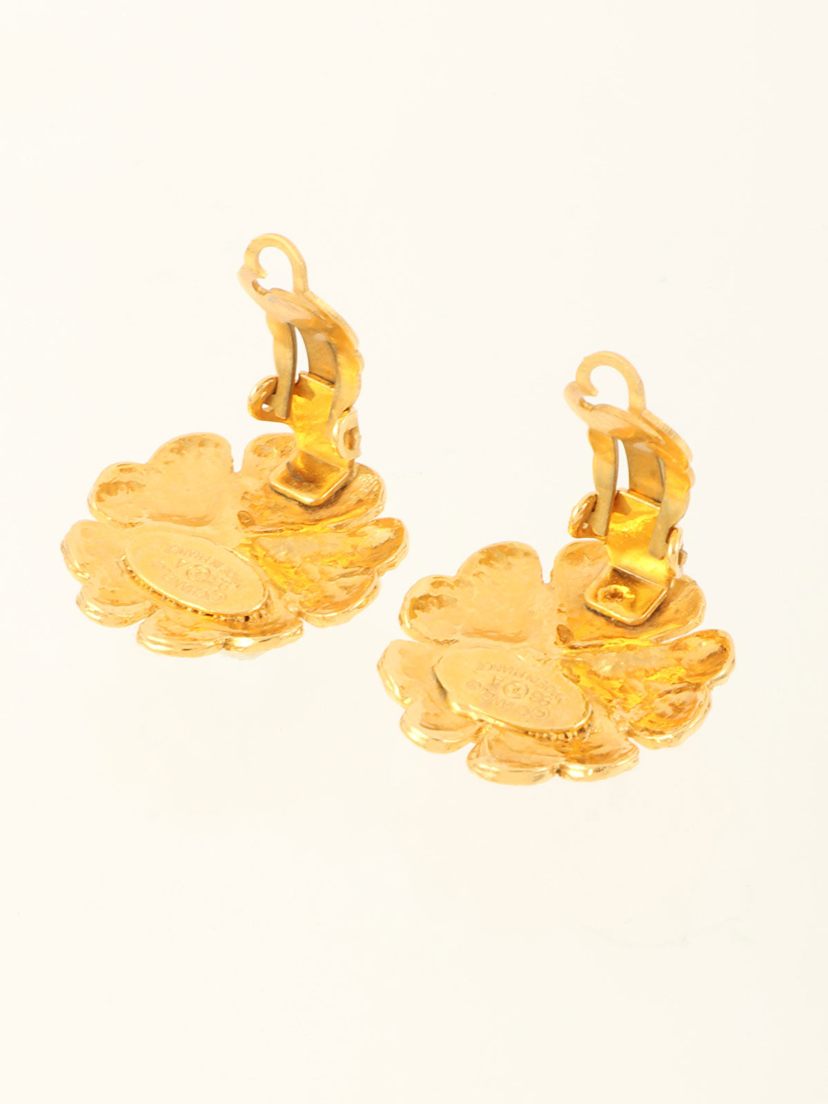 1993 Pearl Camellia Earrings Gold