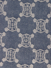 Denim Macadam Pattern Hunting Cap in Indigo