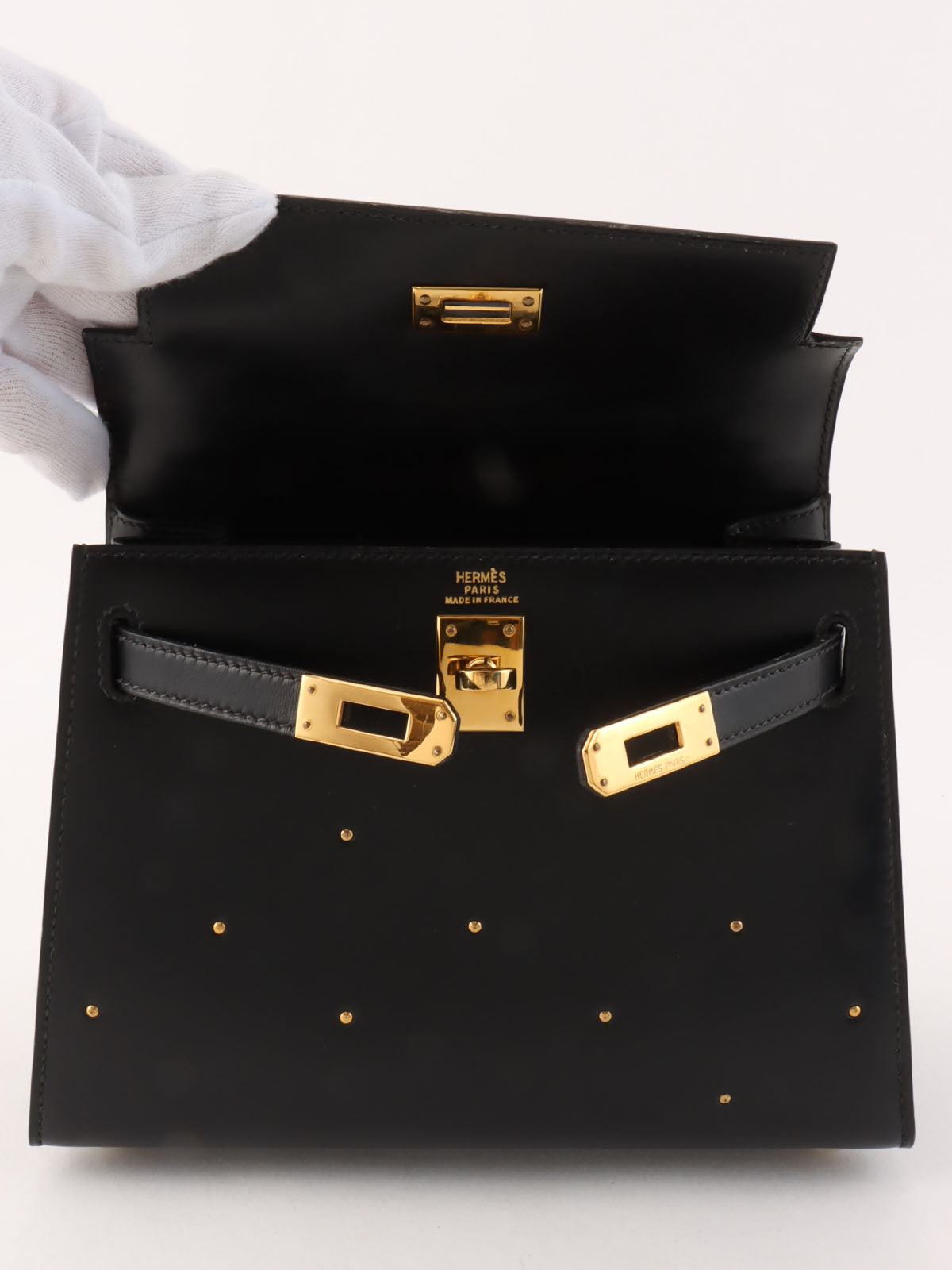 1994 Studded Mini Kelly 20 Black
