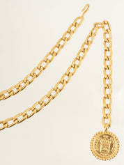 カンボンコインチャームチェーンベルト ゴールド