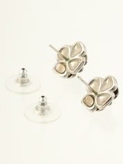 2006年製 カメリアモチーフピアス ブラック/シルバー