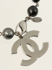 2009 Color Stone CC Mark Bracelet Silver/Black