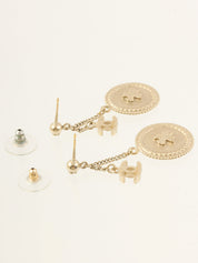 ラウンドCCマークスウィングピアス ゴールド