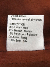 Brown Tweed CC Button Collarless Jacket