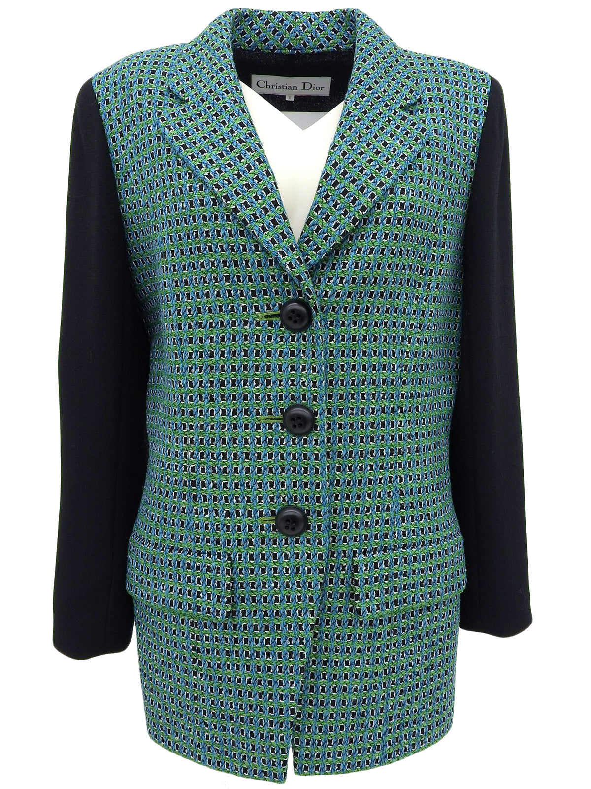 Design Pattern Jacket Black/Green